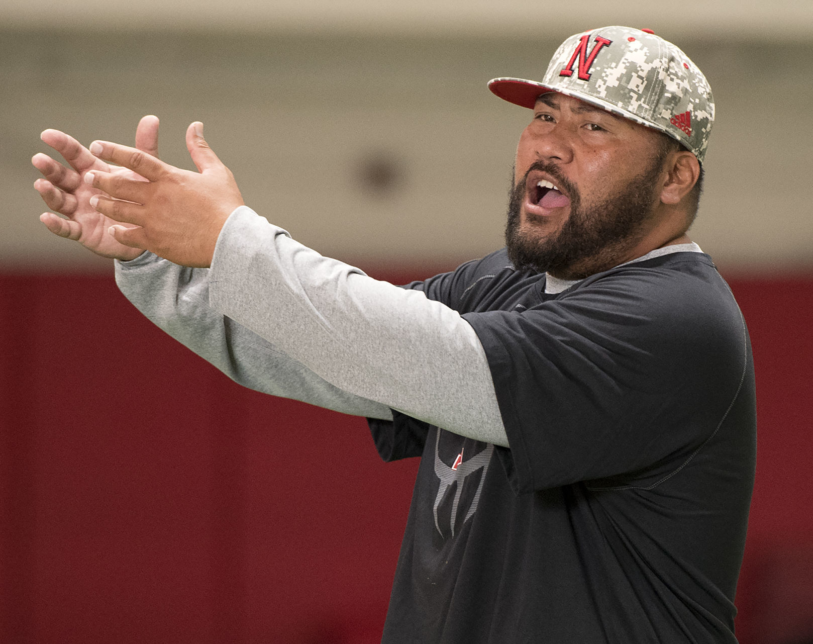 NU football practice, 8.7